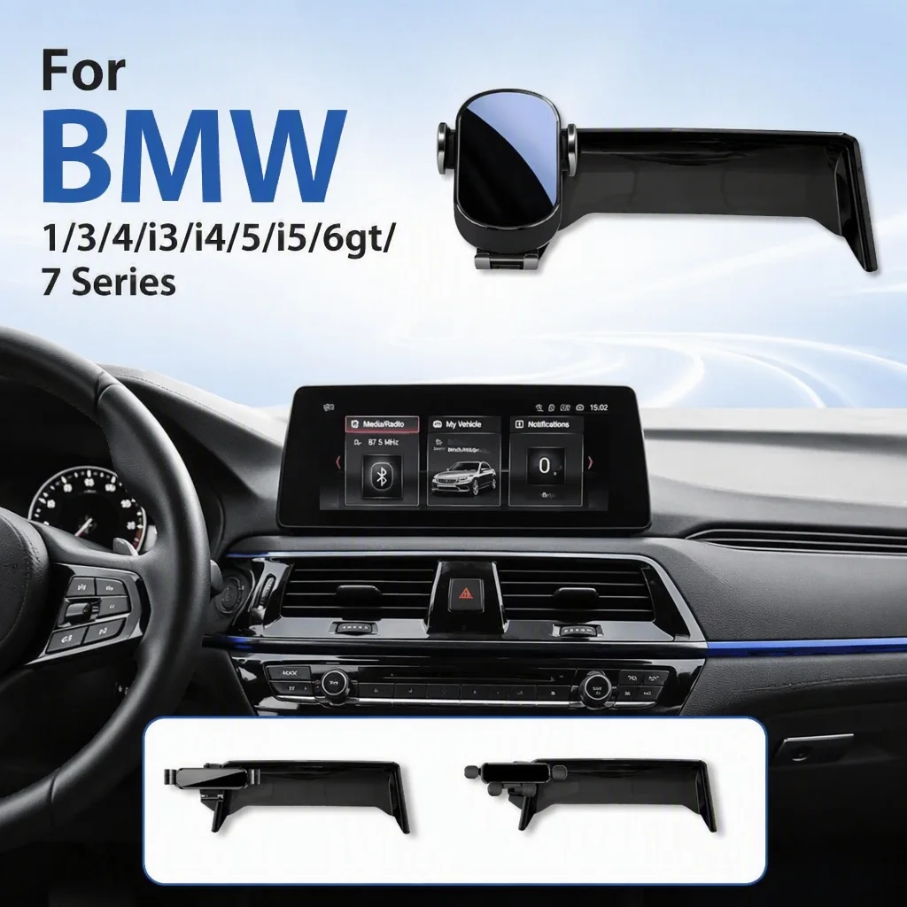 Car Phone Holder For BMW 1/3/4/i3/i4/5/i5/6gt/7 Series Vehicle Central Screen-Specific Fit Driving-Friendly