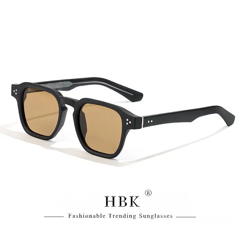 HBK Fashion Square Herren-Sonnenbrille Damen-Sonnenbrille mit Core-Einsatz-Bügel Luxusmarke Sonnenbrillen für Reisen, Strand, Party, Festival, Geschenke – Detail 22