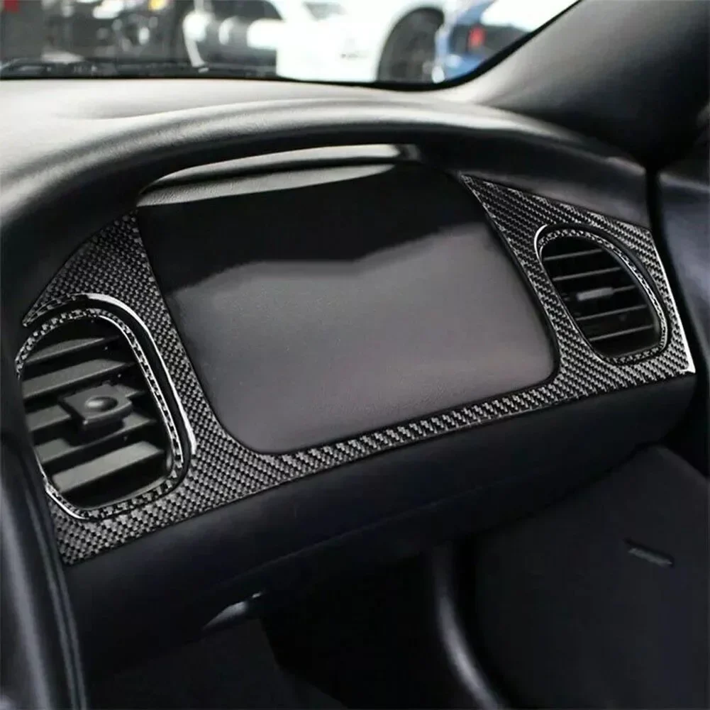 Car Interior Decor Carbon Fiber Trim High Quality Material Scratch Protection Custom Fitment Easy Installation