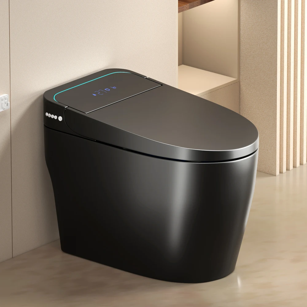 Unique Smart Toile, One Piece Toilet with Bidet Built In,Intelligent Toilet Auto Open/Close Seat. Bidet toilet with Dryer and Warm Water.Gray