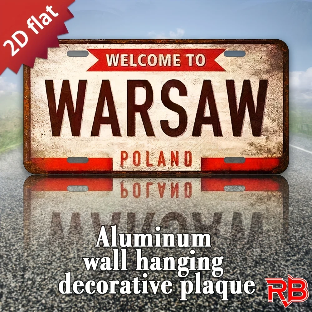 2D Flat Aluminum Wall Hanging Decorative Plaque - 