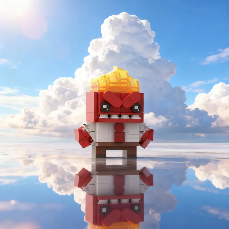 

125pcs MOC Anger Inside Brickheadz Model Building Blocks Creative DIY Gift Display Decor Assemble Premium Adult Kids Desk Home