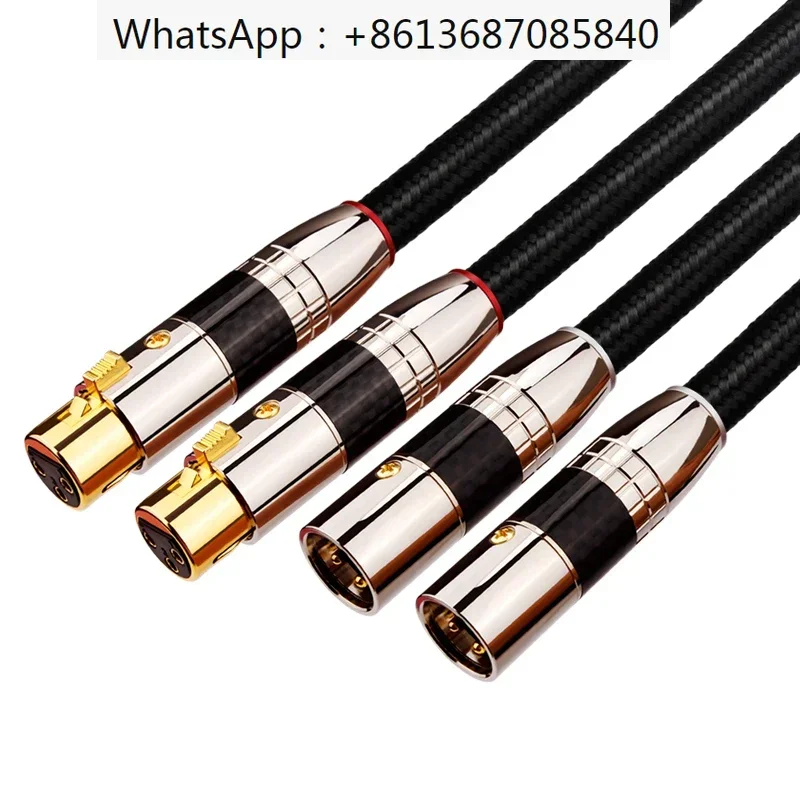 HIFI single crystal copper xlr balance line male to female audio frequency  CD power amplifier audio   microphone