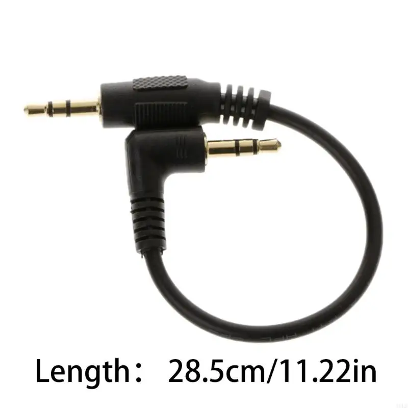 A9LF 3.5mm オス オス Aux ケーブル コード直角カー スピーカー オーディオ ヘッドフォン ジャック