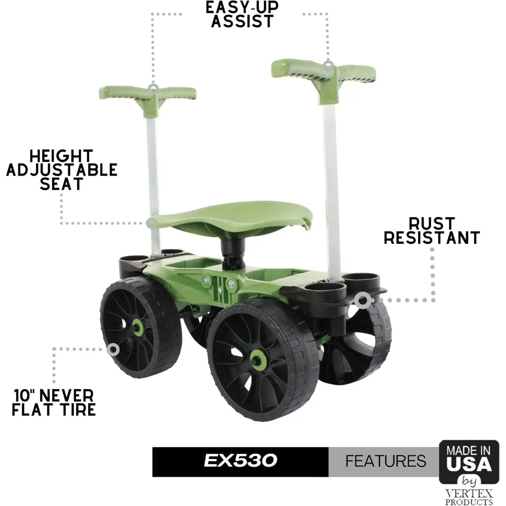 Wheelie Easy Up EX530 Rolling Garden Stool and Cart with Wheels