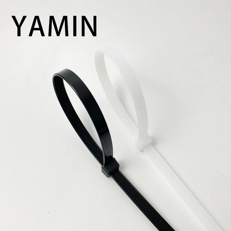 Imagem -05 - Auto-locking Nylon Cabo Tie Fixação de Plástico Fio Zip Gravatas Branco e Preto Cor 10*600 mm 88 mm Largura 100 Pcs