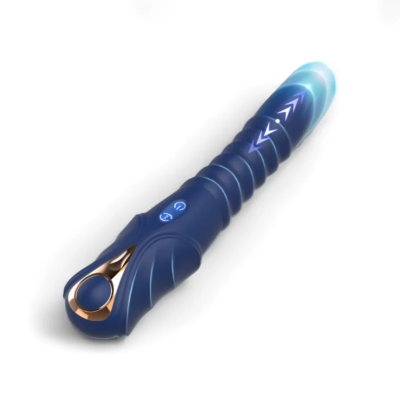 Thrusting Vibrator Spot Vibrator Anal Dildo with 10 Vibrating 3 Thrusting Liquid Silicone Vaginal Massage Clitoris Stimulator