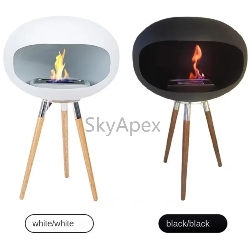 High End High Foot Steel Modern Freestanding Firewood Fireplace Warm Stylish Heat Efficient Low Maintenance Indoor Outdoor Decor