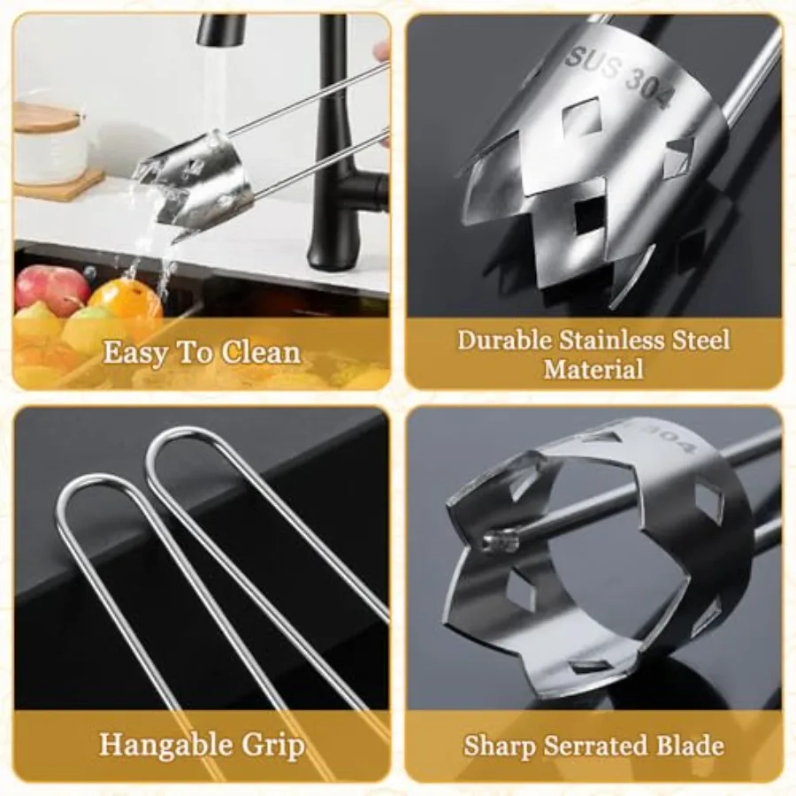 Verbeterde roestvrijstalen rode bel peperzaadboorgereedschap voor groenten en fruit Keukengadget met efficiënte zaadverwijdering F