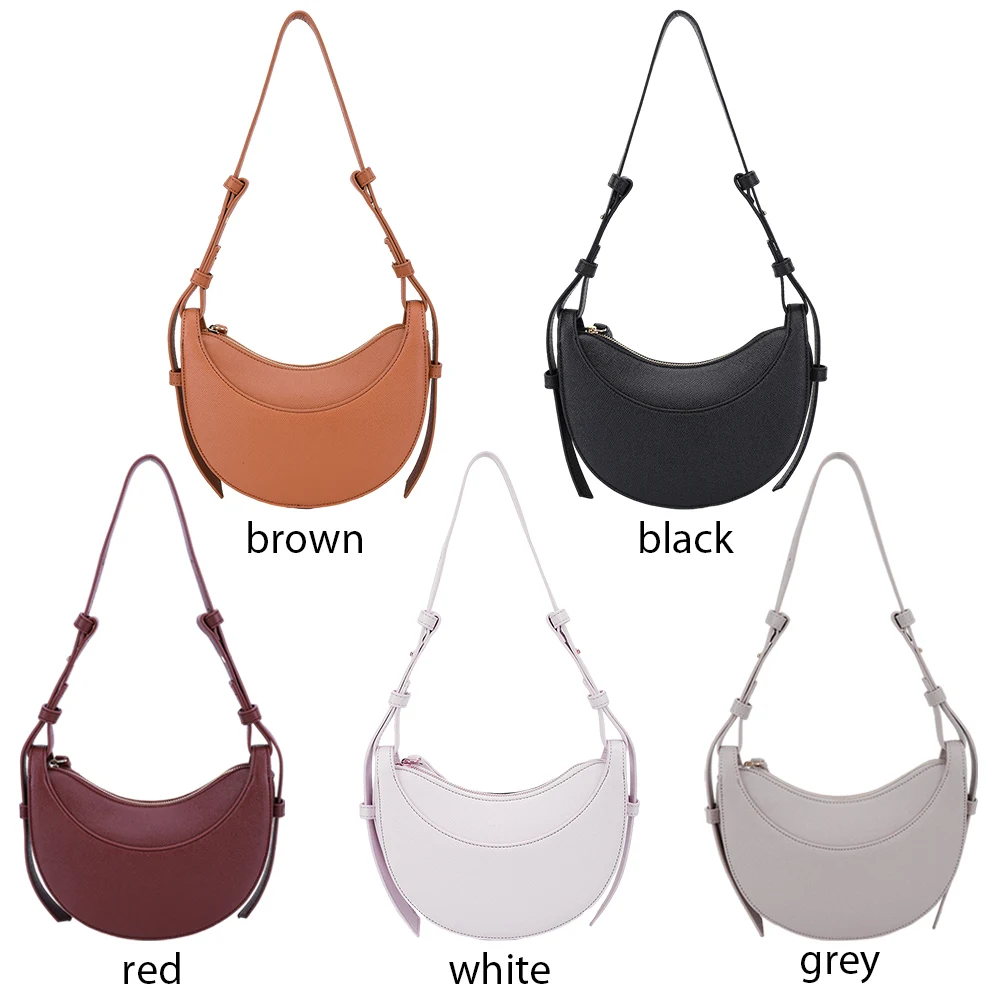 

Women Small Crossbody Bag Large Capacity PU Crescent Bag Casual Hobo Bag Adjustable Strap Single Shoulder Bag