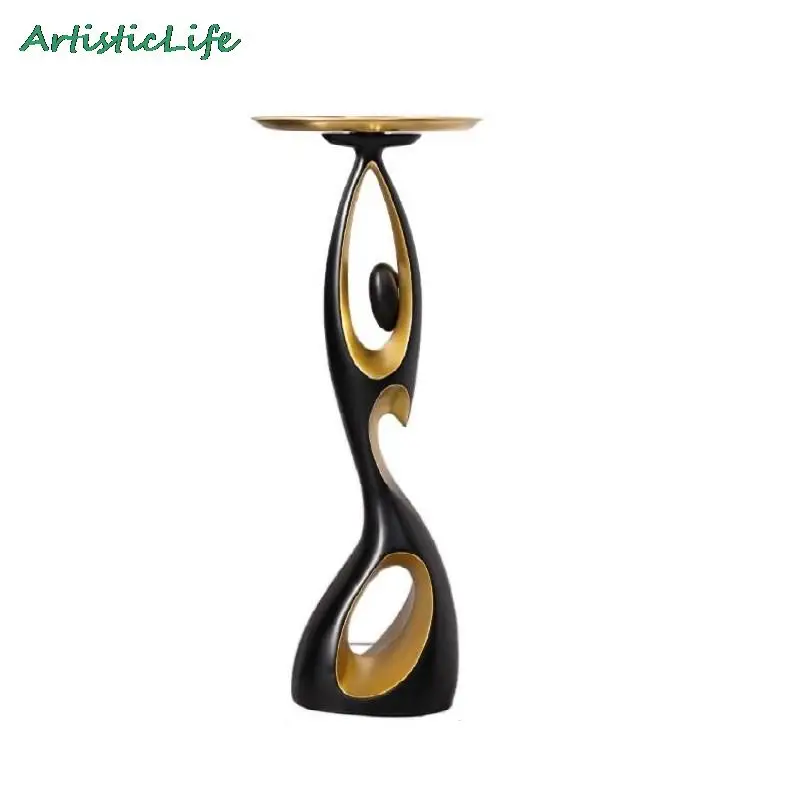 ArtisticLife Side Table Small Coffee Table Simple Modern Corner Table Creative Living Room Sofa Side Table Nordic Art Floor Rack