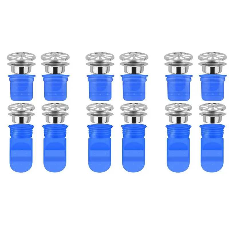 Drain Backflow Preventer 12 Pack, One Way Valve For Pipes Tubes In Toilet Bathroom Floor Drain Seal 1.97 Inch Silicone-AT36