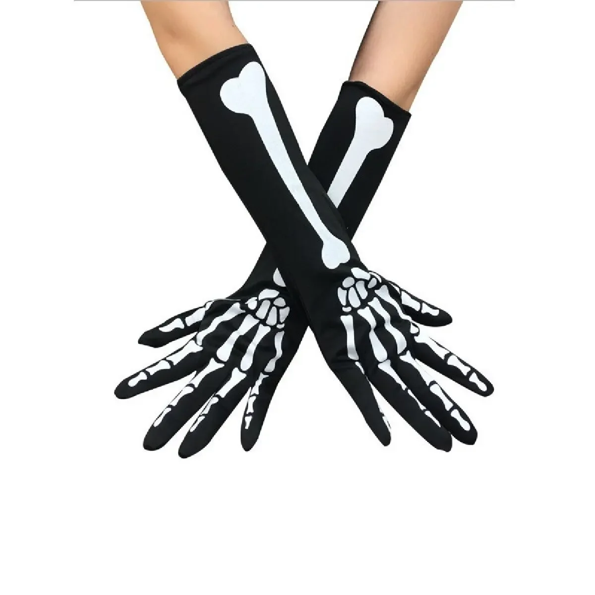 Guantes de esqueleto de Halloween, guantes convexos de viento oscuro para trucos, disfraz de Festival de fantasma de esqueleto