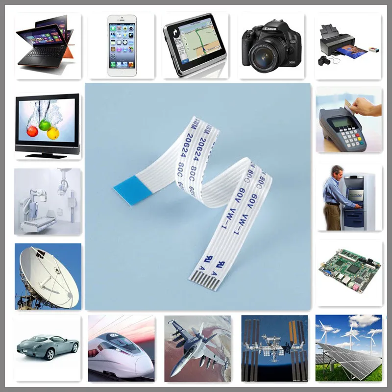 500mm/800/1000mm FPC FFC Flexible Flat Cable 1.25mm Pitch AWM 20624 80C 60V VW-1 4P/5/6/8/10/12/13/14/16/18/20/22/24/26/30/40Pin