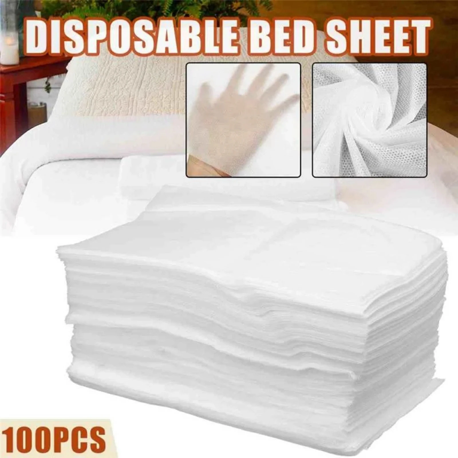 100x sábanas desechables para mesa de masaje, cubiertas de cama de SPA transparentes transpirables, Protector de encerado para salón de belleza, hoteles, esteticista