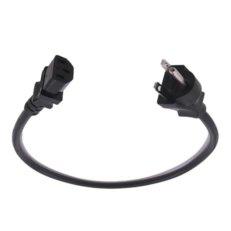 0,6 m langes 3-poliges US-Standard-Nema 6-15P auf IEC320 C13-Stromkabel für PDUs, Server-Verlängerungskabel, Schwarz