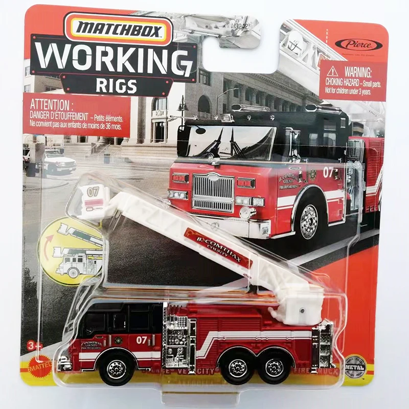 Original Matchbox Collectors Construction Working Rigs Trailer Flatbed Rescue Vehicle Alloy Car Model Toy for Boys Diecast 1/64