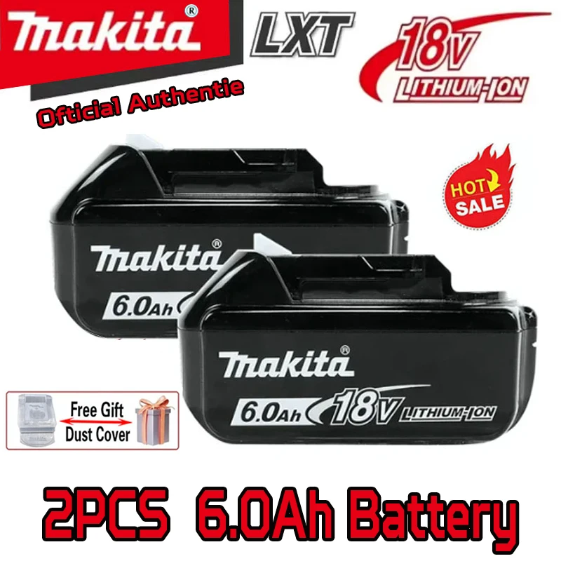 

Original Makita 18V 6A Rechargeable Power Tools Battery 18V makita With LED Li-ion Replacement LXT BL1860B BL1860 BL1850 Charger