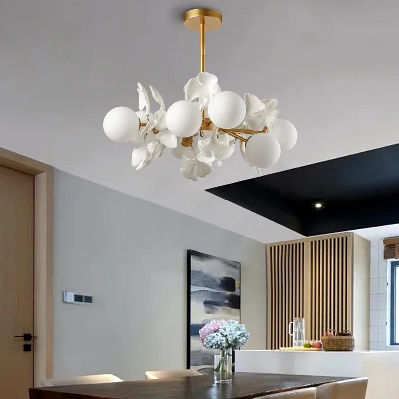 

Nordic Glass Ball Led Pendant Lights for Living Dining Room Food Tables Bedroom Chandelier Home Decor Hanging Light Fixture