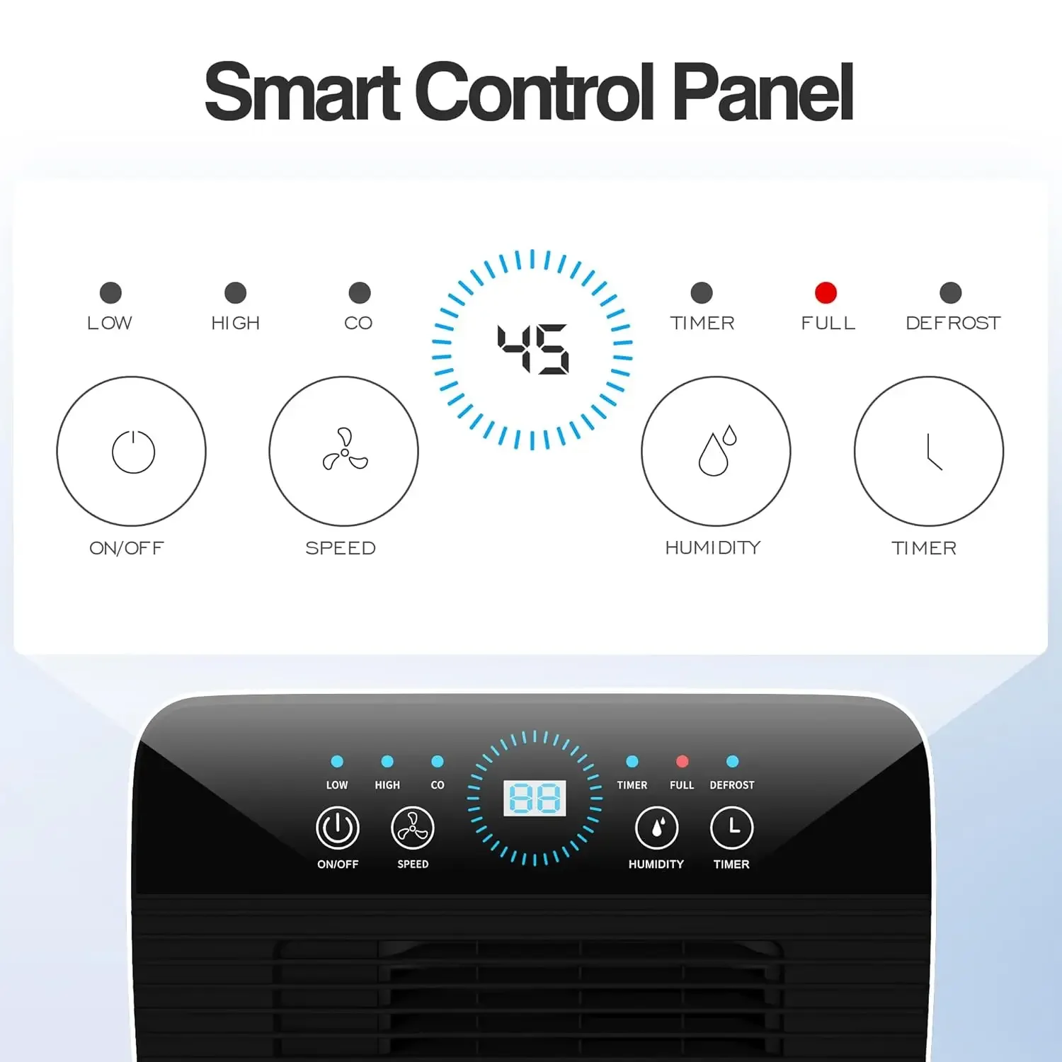 Deumidificatore 30 pinte 1500 piedi quadrati, deumidificatori per la casa, deumidificatore con tubo di drenaggio nel bagno nel seminterrato e