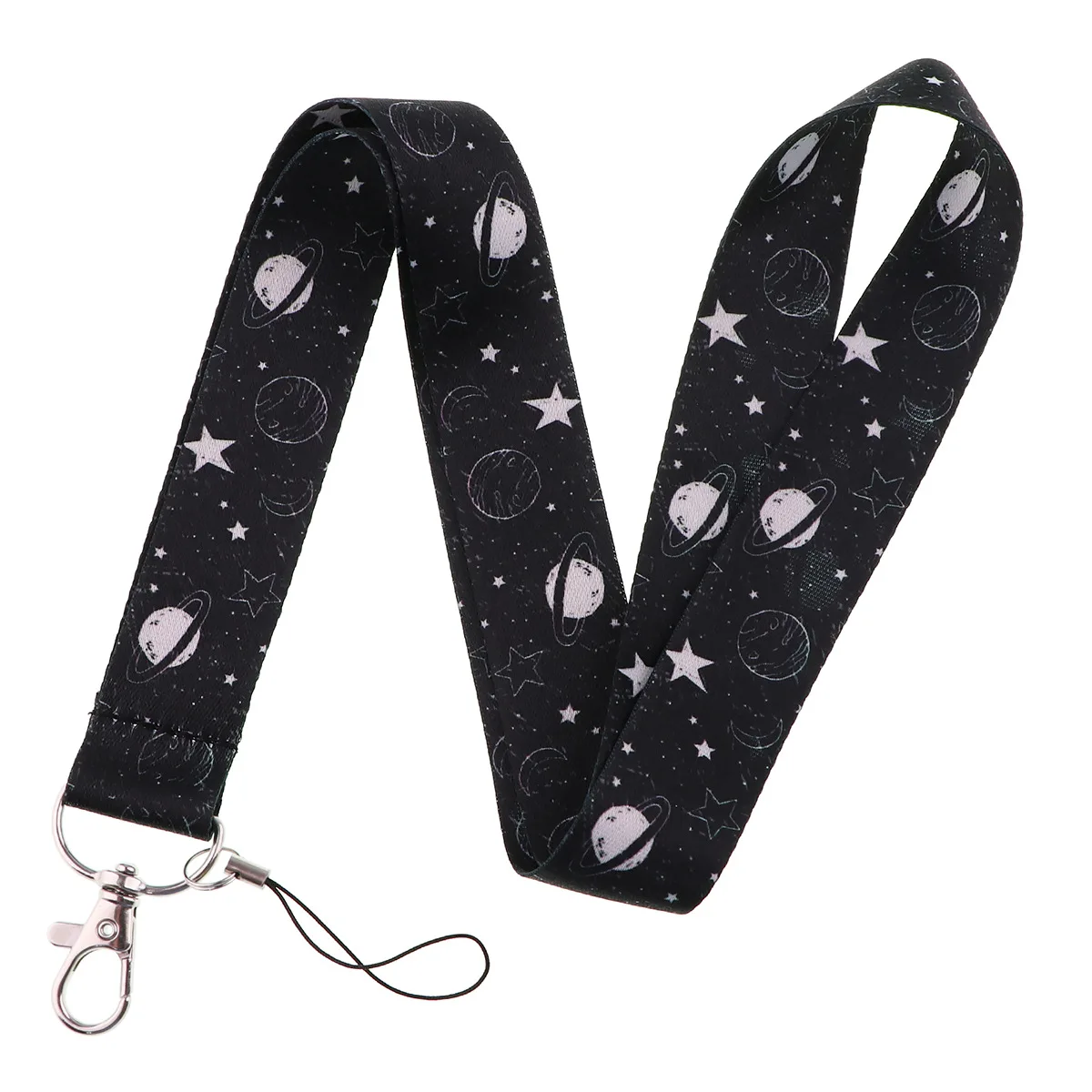 Marble Printing Neck Strap Keychain Lanyard, Stylish Accessory