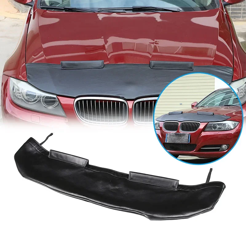 

For BMW 3 Series E90 2005-2013 Car Hood Sand And Stone Deflector Protection Cover Leather Exterior Modification Accessories