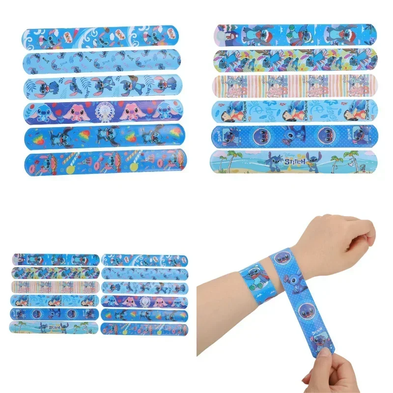 12 pièces point claque Bracelets Disney Lilo et point dessin animé Bracelets enfants mode Bracelets jouets cadeaux pour les enfants