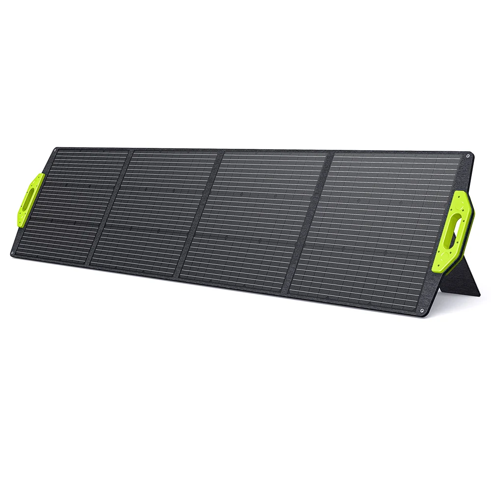 FOSSiBOT SP200 200W opvouwbaar zonnepaneel, 23,4% hoge cellenefficiëntie, ETFE-coating, verstelbare standaards voor thuis, camper, kamperen, stroomuitval, opvouwbaar en draagbaar, ETFE,
