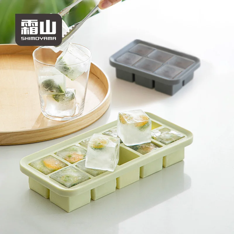 Bild 7: SHIMOYAMA Langlebige Silikon-Eiswürfelmaschine, Tablettform, leicht zu lösende 10-Nugget-Eiswürfelform, Eisformtablett