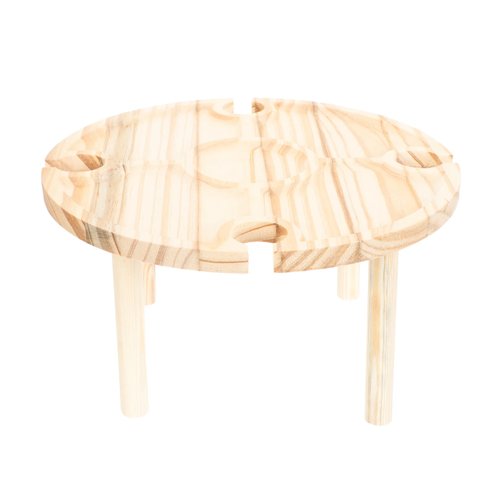 

Wooden Wine Table 70X40Cm Foldable Outdoor Picnic Dining Table Multi-Functional Camping Beach Fruit Storage Rack