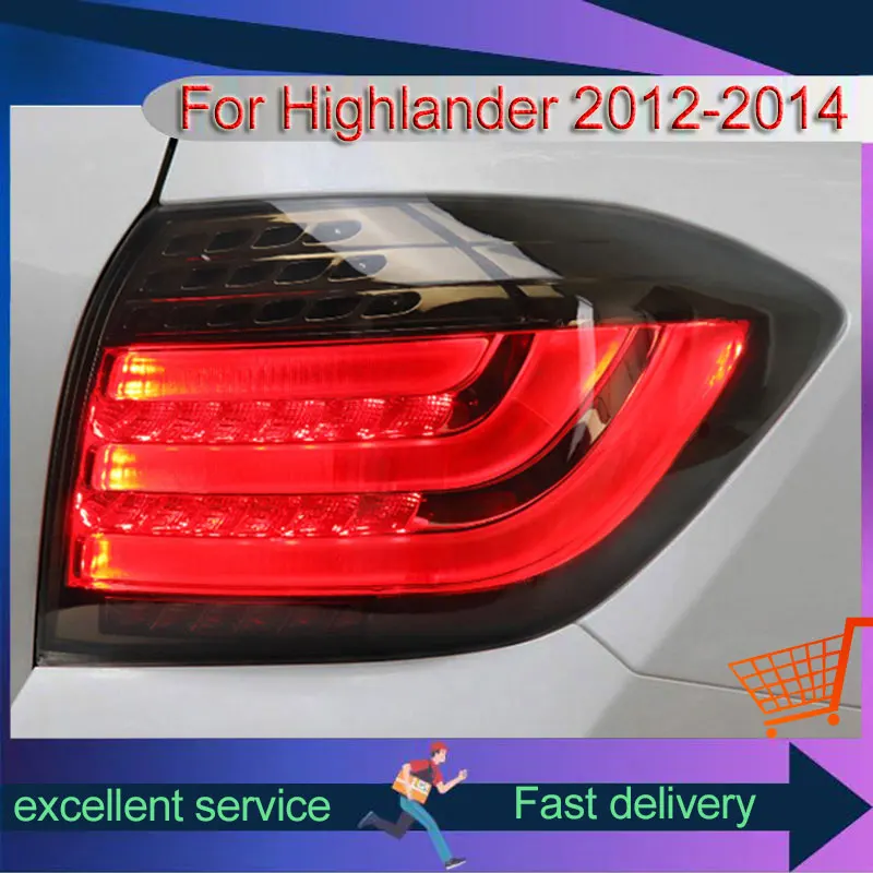 Car Styling For Toyota 2012-2014 Highlander Taillight Upgrade DRL Rear Lamp LED Turn Signals Brake Auto Accessories