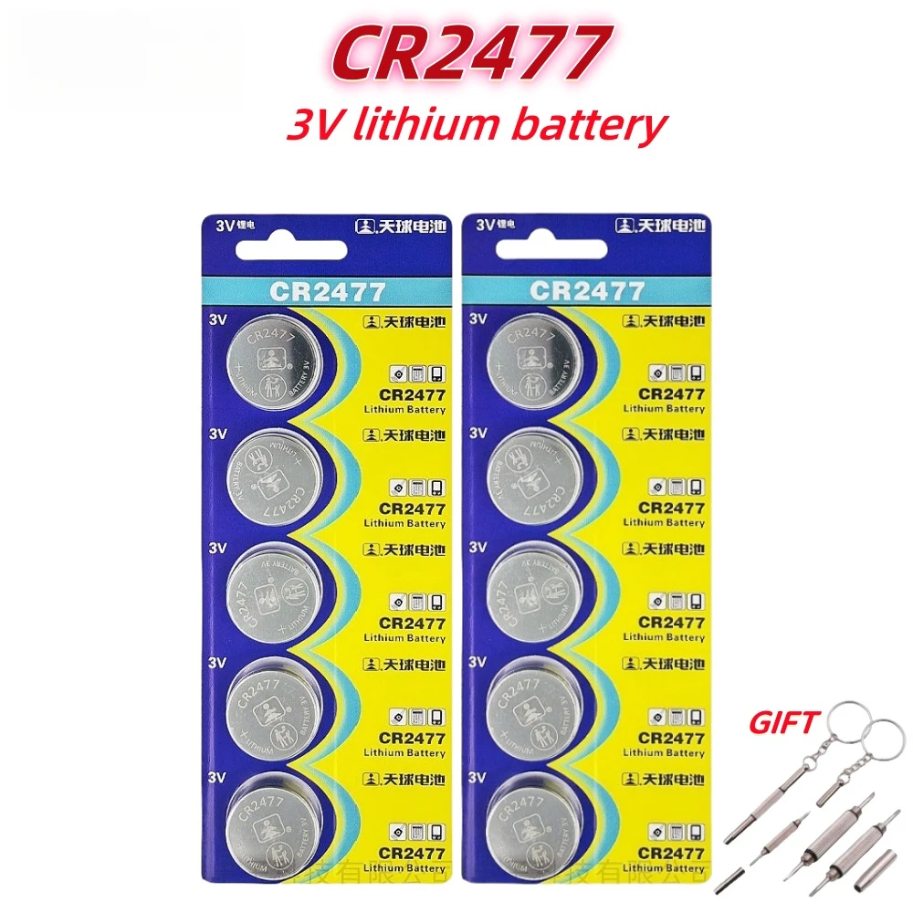 

2-50 шт. CR2477 3 В кнопочная литиевая батарея для автомобильного пульта дистанционного управления, материнская плата, часы DL2477 ECR2477 KCR2477, кнопковые монетные элементы