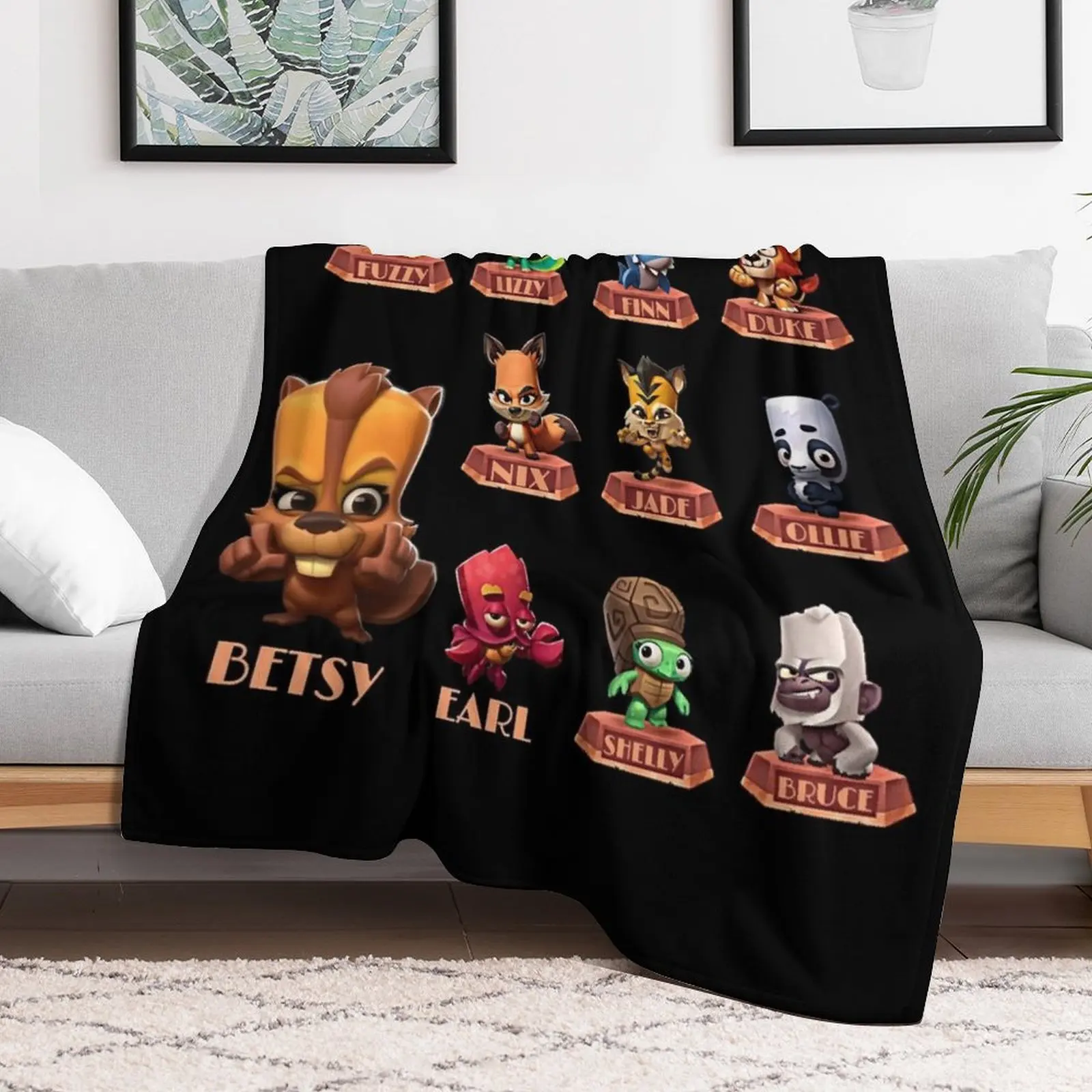 Mens My Favorite Zooba Battle Arena Royale Characters N 01 Zoo Gifts For Fan Throw Blanket manga Furry Luxury Brand Blankets