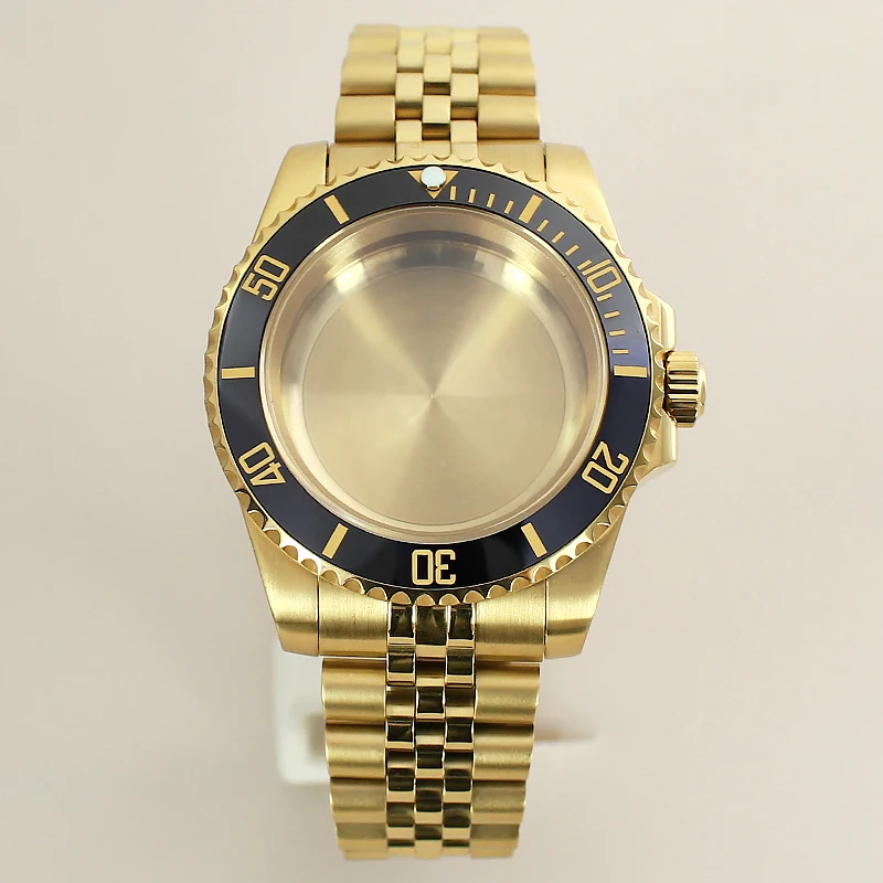 

40mm 20ATM Diver Case For NH35 NH36 NH34/38 4R36 Miyota 8215 Eta2824 Movement GMT SUB Watch Case Sapphire Glass Jubilee Bracelet