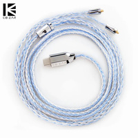 KBEAR T3 Plus Decoding Upgrade Cable 16-Core High Purity OFC Plated with Silver MMCX/2PIN/TFZ Connector for KZ BLON-03 earphone