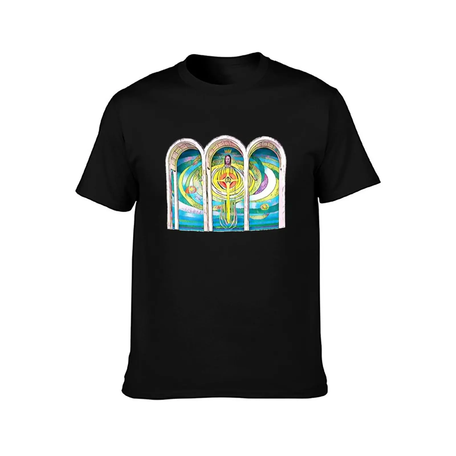 Egg Beater Jesus T-Shirt Summer Casual Cotton Tee Oversized Streetwear Tops Vintage Graphic Print Loose Fit Short Sleeve