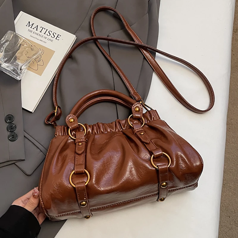 

Small PU Leather Crossbody Bag for Women Shoulder Bags 2025 Designer Luxury Short Handle Brand Handbags and Purses
