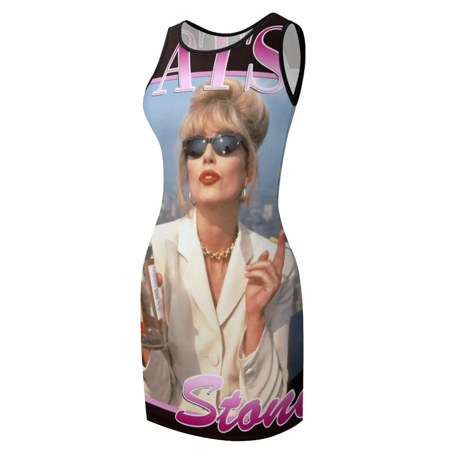 แพทซี่ สโตน แอบ เฟ็บ เอสเซนเชียลเสื้อยืดแขนกุดชุดเดรสผู้หญิงเสื้อผ้าชุดราตรีชุดแฟชั่นสตรี