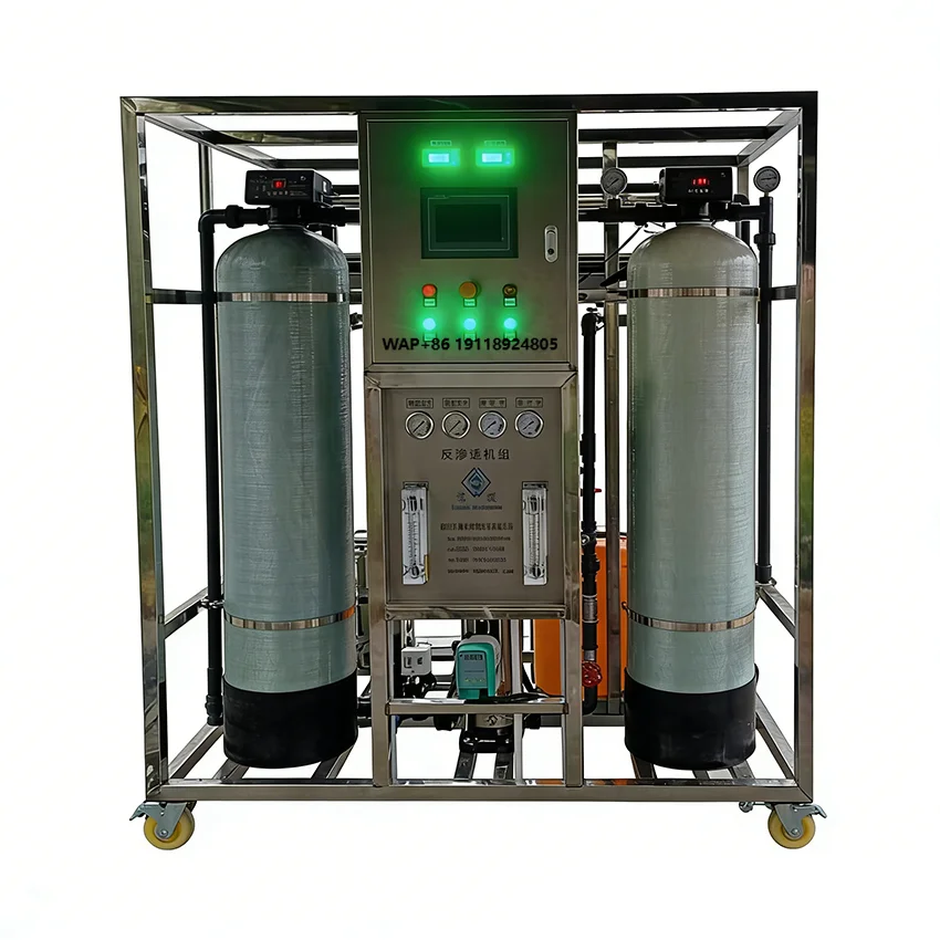 3t/h Industrial Pure Water Machine Phase Sequence Protection PLC Touch Screen Reverse Osmosis Water Purification Equipment