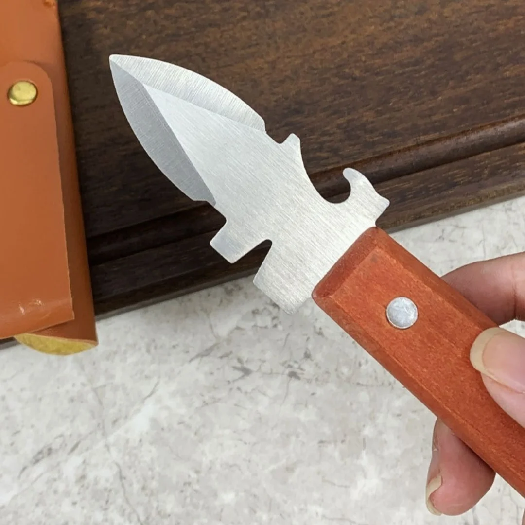 Cuchillo para ostras, herramienta abridor de mariscos con bordes, abridor de almeja de acero inoxidable para huître, almeja, mariscos, conchas de cangrejo