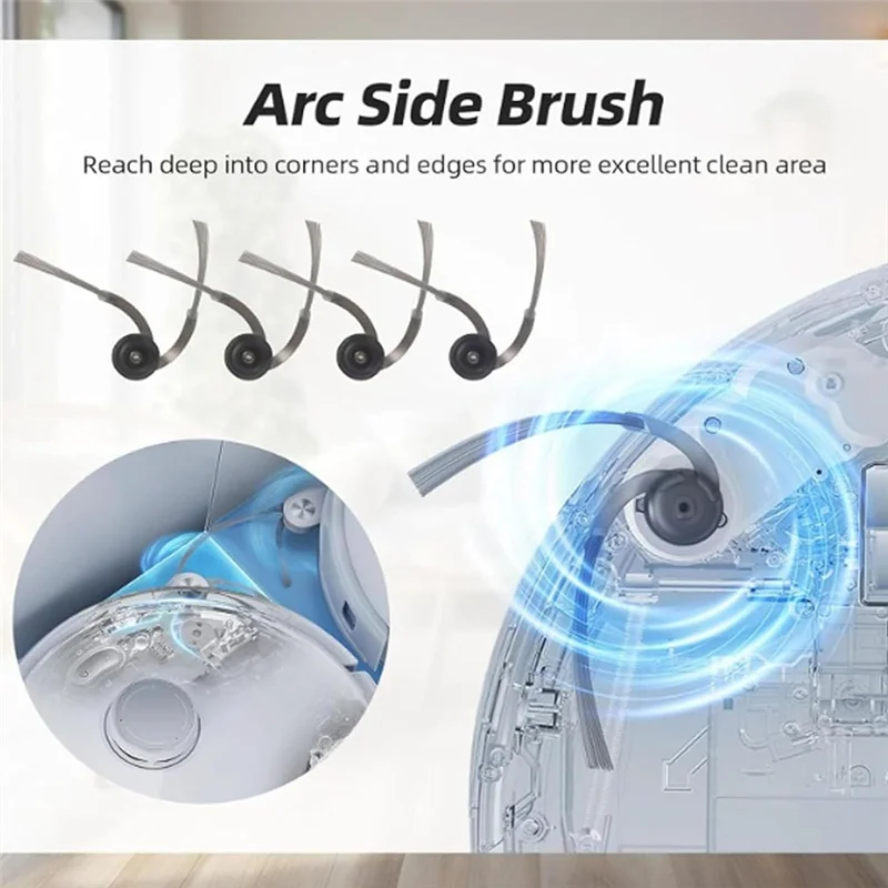 

Classy-Accessories Kit For Roborock Qrevo Curve Qrevo Edge Robot Vacuum Cleaner Main Side Brush Filters Mop Pads Dust Bags