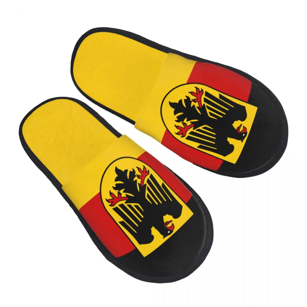 Custom Germany Flag House Slippers Women Comfy Memory Foam German Patriotic Slip On Spa Slipper Shoes