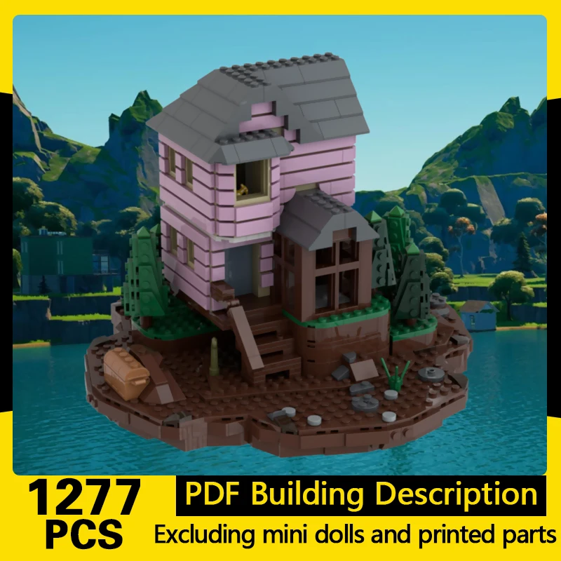 

Popular Game Model MOC Building Bricks Single Wooden House Modular Technology Gifts Holiday Assemble Children Toys Suit