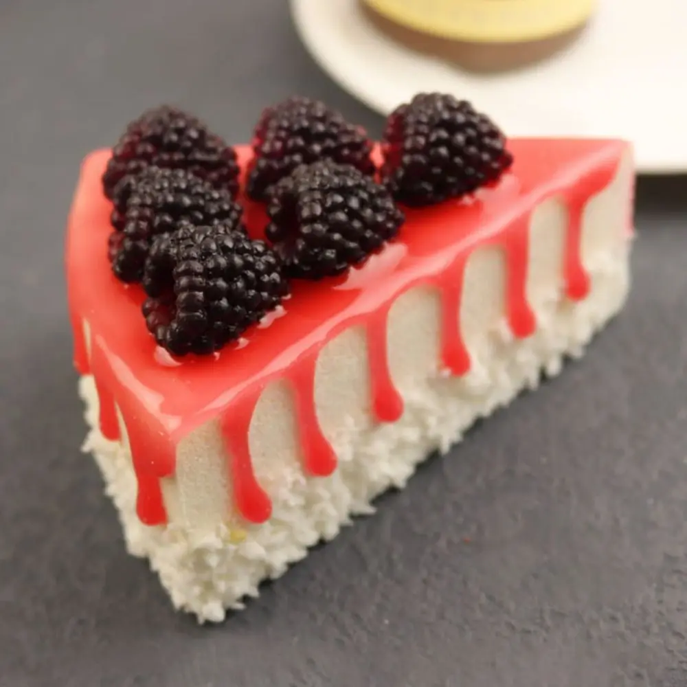 

Triangular Cake Simulation Cake Can be Placed Faint Fragrance Cake Model Soft Fake Refrigerator Sticker Party Decoration