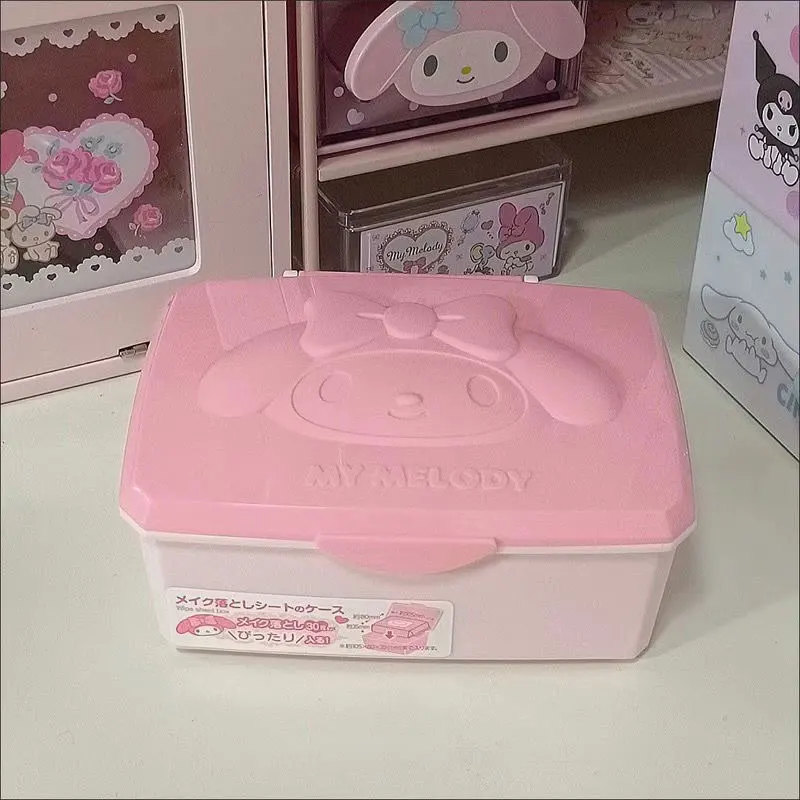 Portátil hellokitty minha melodia caixa de armazenamento anime sanrio mini caixa de armazenamento de jóias organizador de viagem caso de jóias armazenamento de jóias