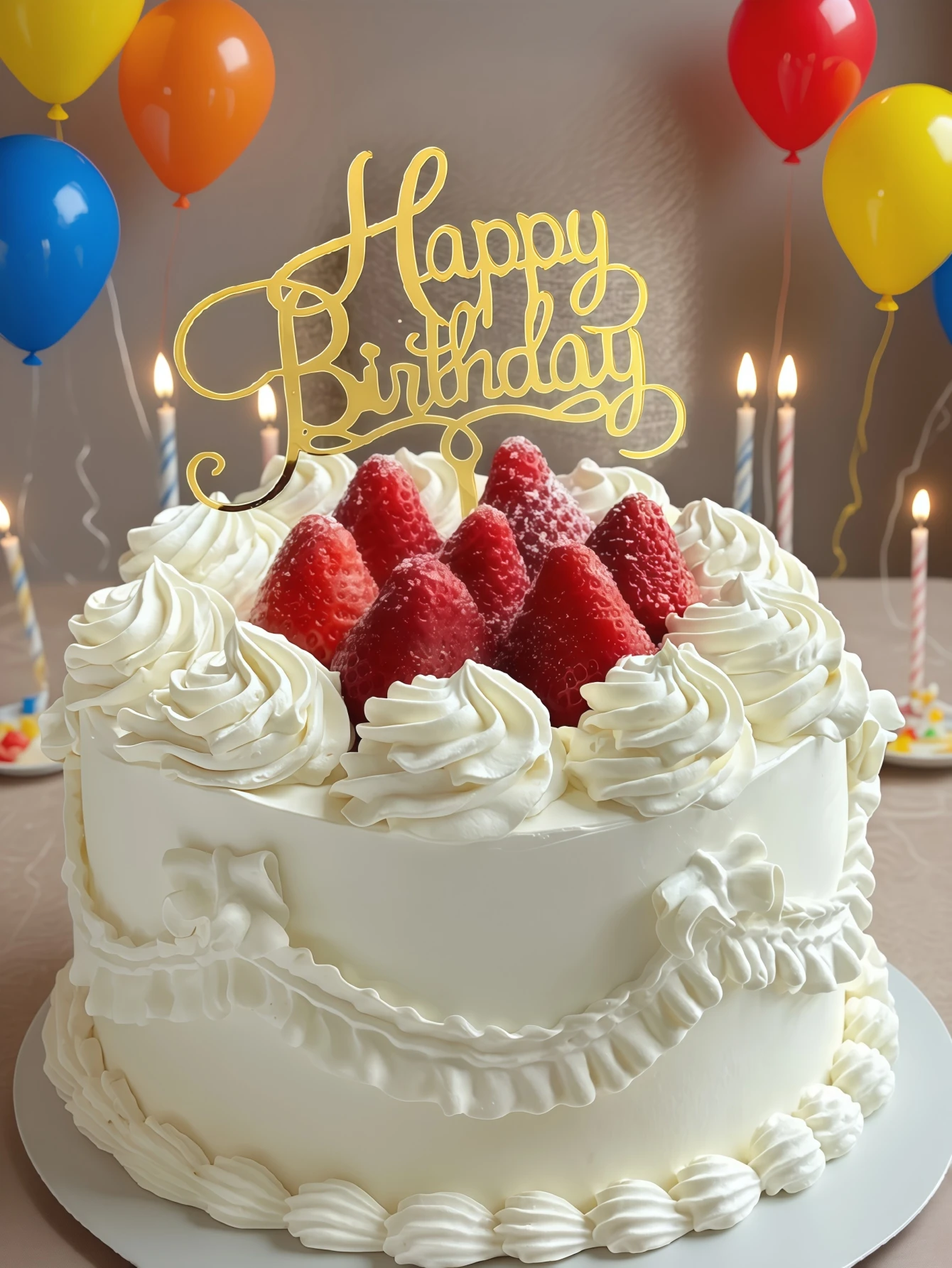 3pcs "Happy Birthday" Acrylic Cake Topper - Modern Letter Decor for Birthday Party/Christmas, Cake Plug-in, Holiday Gifts