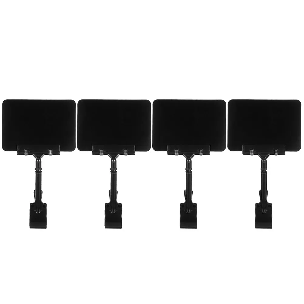 4Pcs Versatile ABS Price Tag Clip Holder for Clear Product Messaging Erasable Label Rack Display Stand Desk Sign Stand