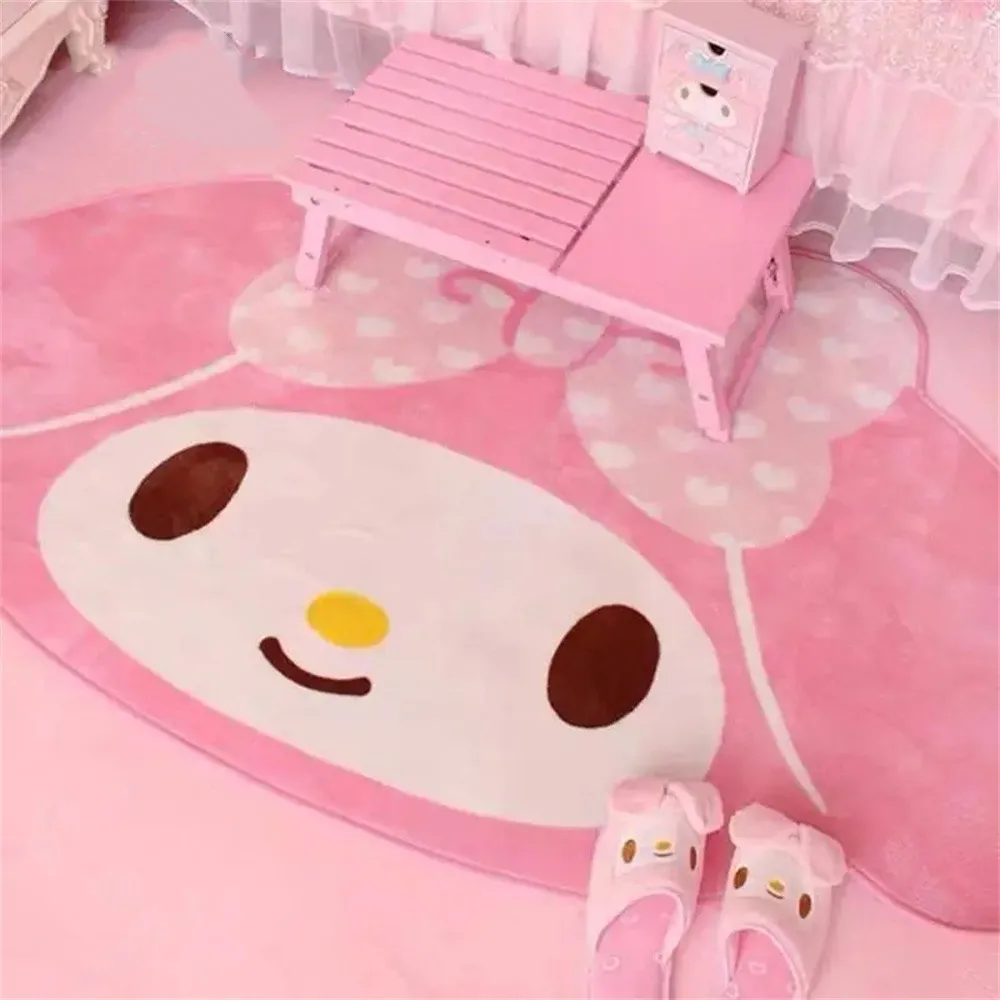 Sanrio My Melody Pink Girly Rug Carpet Bedside Blanket Floor Mat Dressing Table Hanging Cushion Girl for Bedroom Decoration Pad