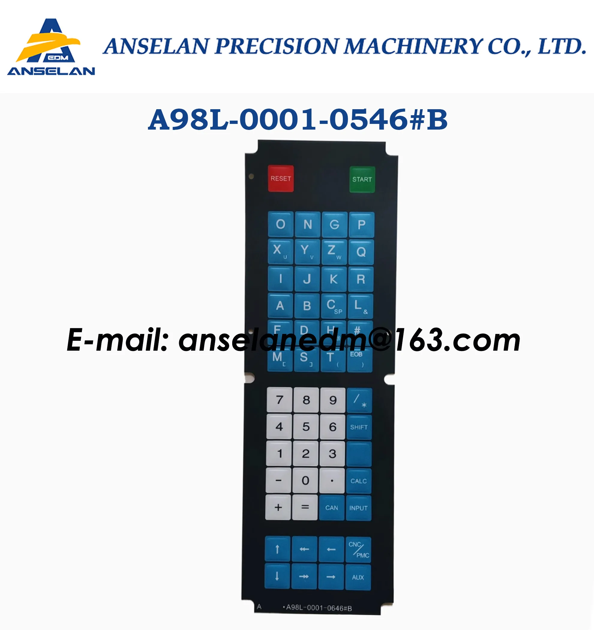 A98L-0001-0630 Fanu c edm Control Panel 12 Key Sheet, Wire cut EDM Panel Membrane A98L.0001.0630,A98L00010630