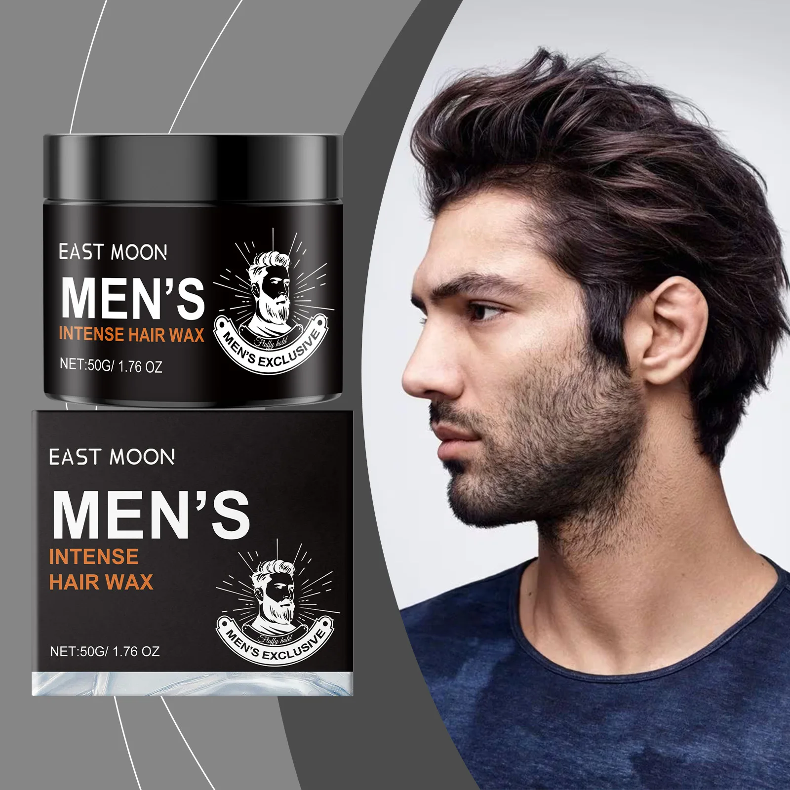 EAST MOON Styling Hair Wax Mild Ingredients Moisturizing Refreshing Easy To Wash Fluffy Hair Styling Hair Gel for Men 50g